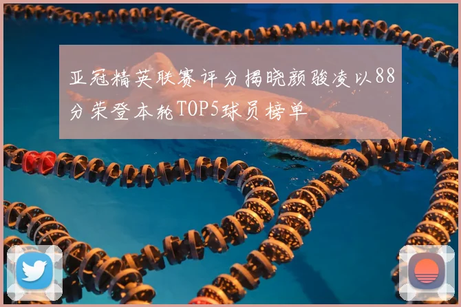 亚冠精英联赛评分揭晓颜骏凌以88分荣登本轮TOP5球员榜单