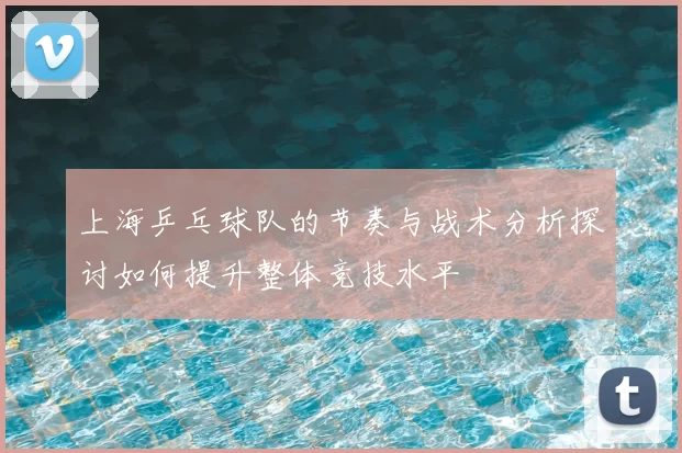 上海乒乓球队的节奏与战术分析探讨如何提升整体竞技水平